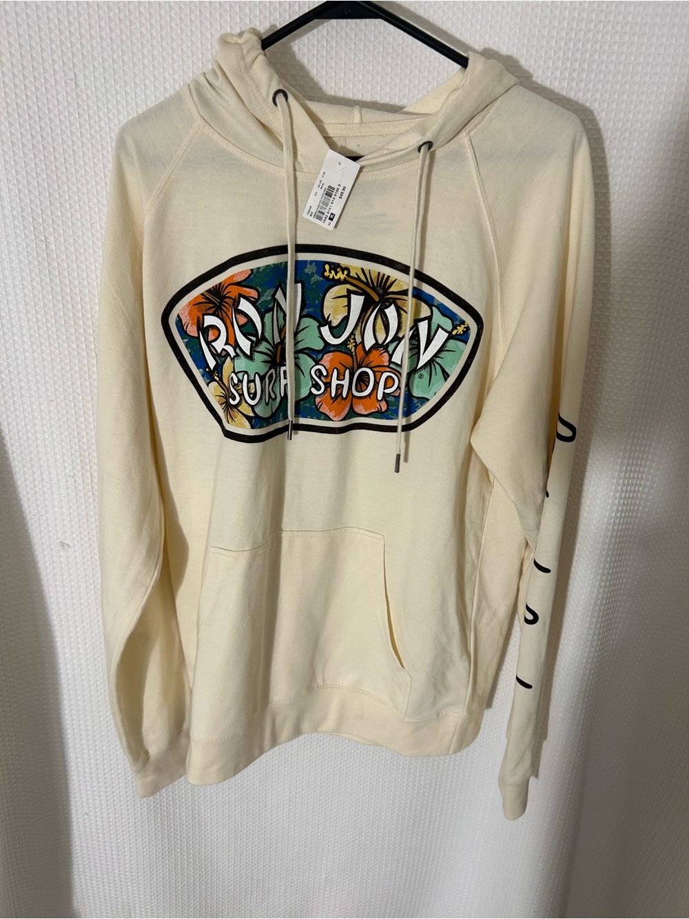XL BON JON SURF SHOP HIBISCUS PENSACOLA BEACH BONE HOODIE